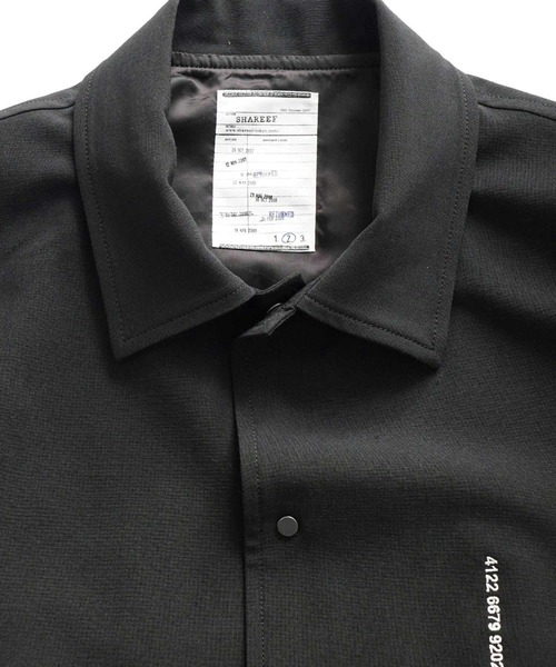 SHAREEF(シャリーフ)の「PLAIN WEAVE SWING TOP(ブルゾン・メンズ・ブラック/ダークグリーン/モカ・1/2/3)」の13枚目の写真