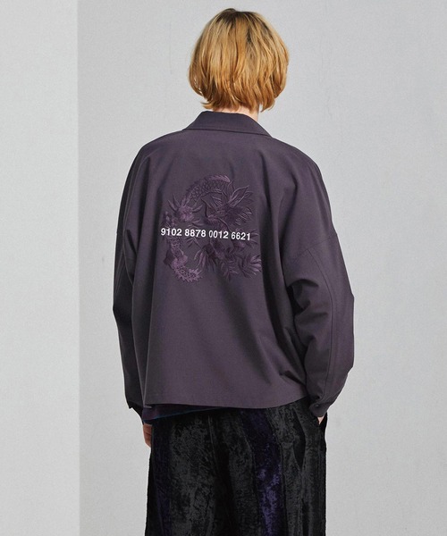 SHAREEF(シャリーフ)の「PLAIN WEAVE SWING TOP(ブルゾン・メンズ・ブラック/ダークグリーン/モカ・1/2/3)」の8枚目の写真