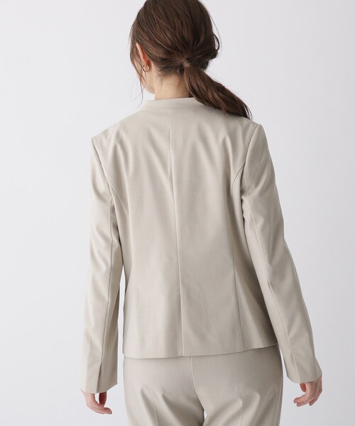 index(インデックス)の「◆DELEGANT/デレガント ノーカラージャケット【WEB限定サイズ】(ノーカラージャケット・レディース・ライトベージュ/ネイビー/ブラック系1・36/40/38/42)」の7枚目の写真