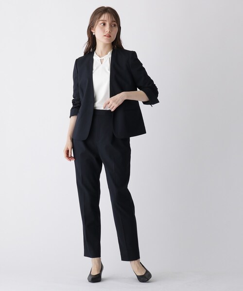 index(インデックス)の「◆DELEGANT/デレガント ノーカラージャケット【WEB限定サイズ】(ノーカラージャケット・レディース・ライトベージュ/ネイビー/ブラック系1・36/40/38/42)」の17枚目の写真