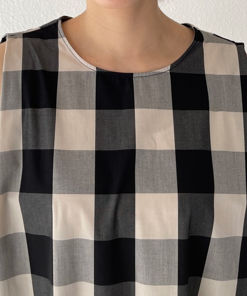 Shelly island(シェリーアイランド)の「アソートチェックロングワンピース(ワンピース・レディース・ブラック・M)」の13枚目の写真