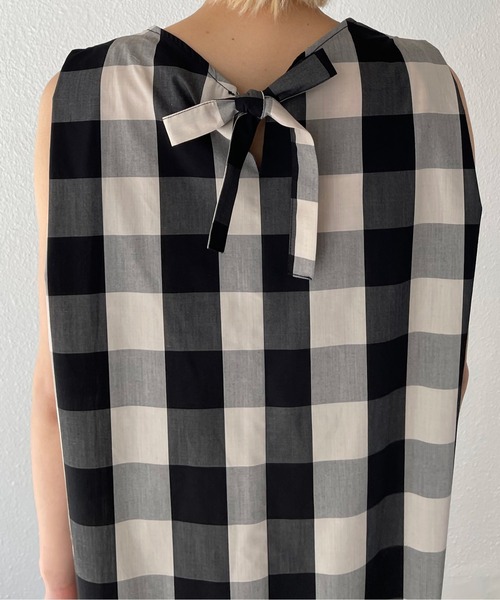 Shelly island(シェリーアイランド)の「アソートチェックロングワンピース(ワンピース・レディース・ブラック・M)」の14枚目の写真