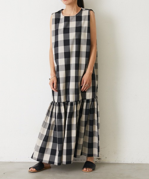 Shelly island(シェリーアイランド)の「アソートチェックロングワンピース(ワンピース・レディース・ブラック・M)」の21枚目の写真