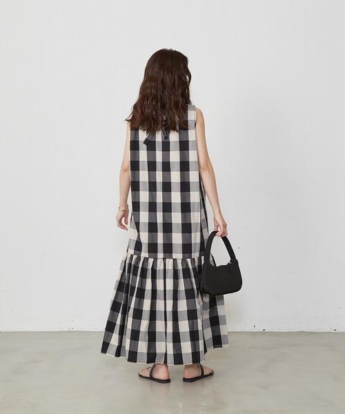 Shelly island(シェリーアイランド)の「アソートチェックロングワンピース(ワンピース・レディース・ブラック・M)」の20枚目の写真