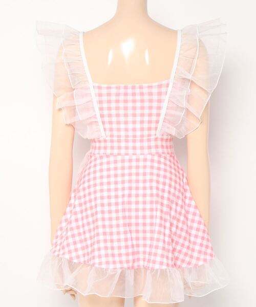 Jasmine Grandiflorum(ジャスミングランディフローラム)の「【Jasmine】フリルギンガムチェック体型カバー水着 (SS)(水着・レディース・ピンク/ライトブルー/ネイビー/ブラック・MEDIUM/X-LARGE/LARGE)」の21枚目の写真