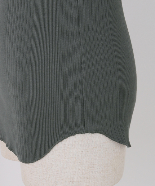 FRAMeWORK（フレームワーク）の「【Healthknit/ヘルスニット】ブロードリブタンクトップ3（タンクトップ・レディース・ホワイト/ブラウン/オレンジ/グリーン/スミクロ・FREE）」の7枚目の写真