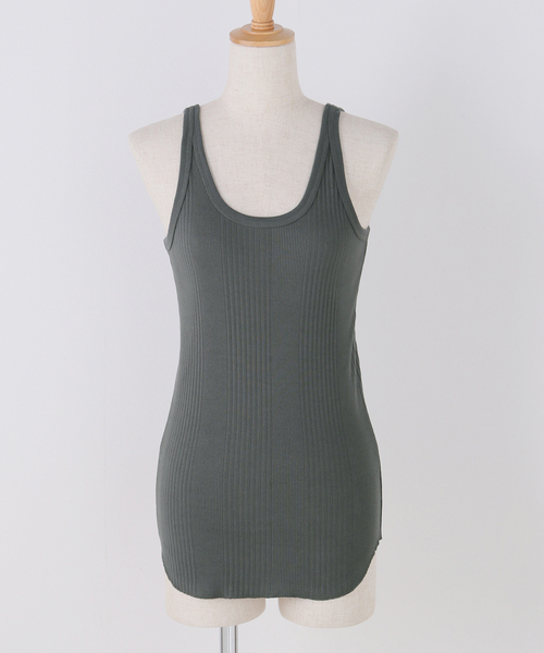 FRAMeWORK（フレームワーク）の「【Healthknit/ヘルスニット】ブロードリブタンクトップ3（タンクトップ・レディース・ホワイト/ブラウン/オレンジ/グリーン/スミクロ・FREE）」の11枚目の写真