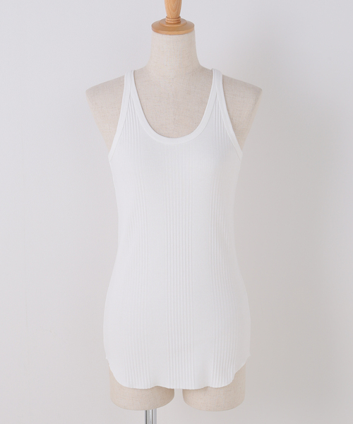 FRAMeWORK（フレームワーク）の「【Healthknit/ヘルスニット】ブロードリブタンクトップ3（タンクトップ・レディース・ホワイト/ブラウン/オレンジ/グリーン/スミクロ・FREE）」の13枚目の写真