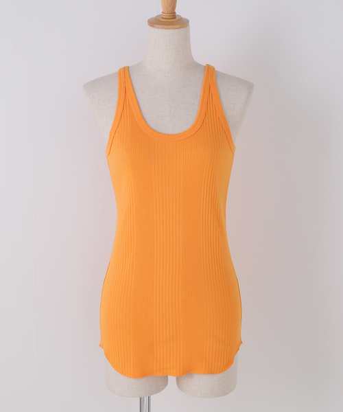 FRAMeWORK（フレームワーク）の「【Healthknit/ヘルスニット】ブロードリブタンクトップ3（タンクトップ・レディース・ホワイト/ブラウン/オレンジ/グリーン/スミクロ・FREE）」の19枚目の写真