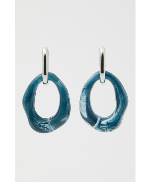 AZUL by moussy（アズールバイマウジー）の「2WAY COLOR ACRYL RING EARRINGS/フェイクパールアシンメトリーイヤリング（ピアス（両耳用）・レディース・イエロー/ダークブルー・FREE）」の12枚目の写真
