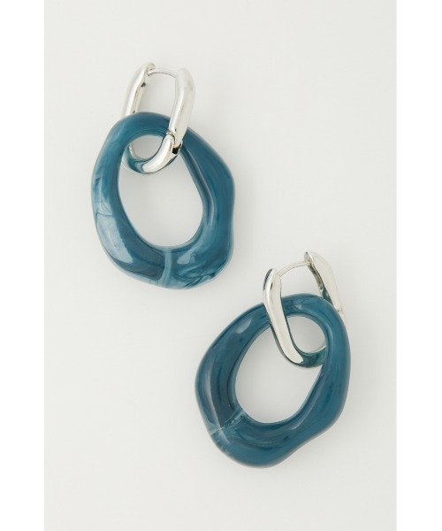 AZUL by moussy（アズールバイマウジー）の「2WAY COLOR ACRYL RING EARRINGS/フェイクパールアシンメトリーイヤリング（ピアス（両耳用）・レディース・イエロー/ダークブルー・FREE）」の16枚目の写真