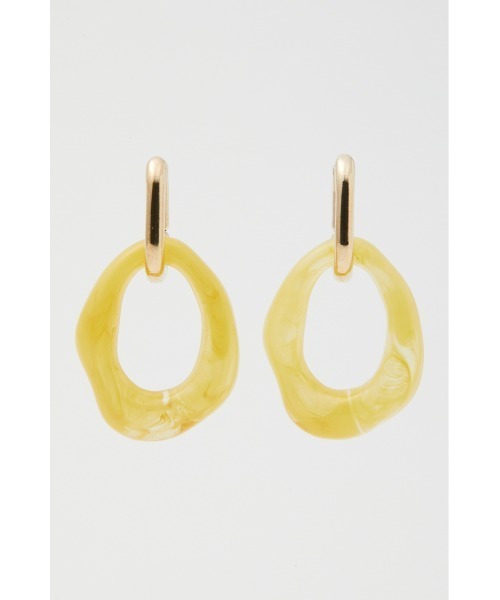 AZUL by moussy（アズールバイマウジー）の「2WAY COLOR ACRYL RING EARRINGS/フェイクパールアシンメトリーイヤリング（ピアス（両耳用）・レディース・イエロー/ダークブルー・FREE）」の15枚目の写真