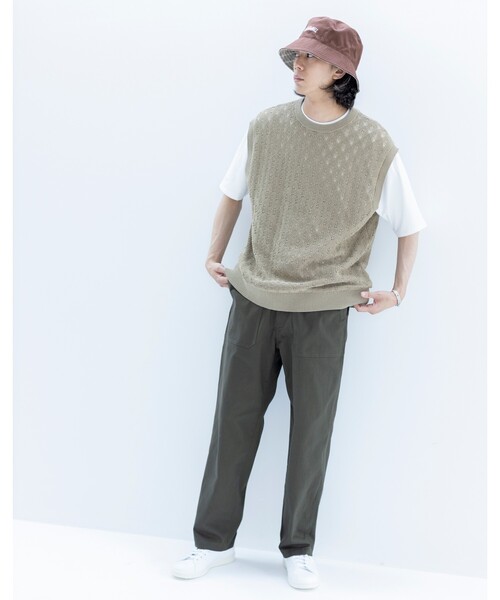 THE SHOP TK (ザ ショップ ティーケー )の「◆【WEARWELL/ウェアウェル】別注リバーシブルバケットハット(ハット・メンズ・ブラック/ダークブラウン/カーキ・00)」の4枚目の写真