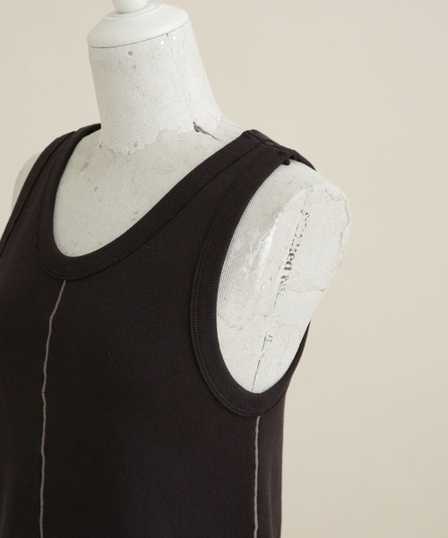 NANO universe（ナノユニバース）の「LB.03/前後2WAYフライスアメスリタンクトップ（タンクトップ・レディース・ブラック/ベージュ/カーキ・Ⅰ/Ⅱ）」の4枚目の写真
