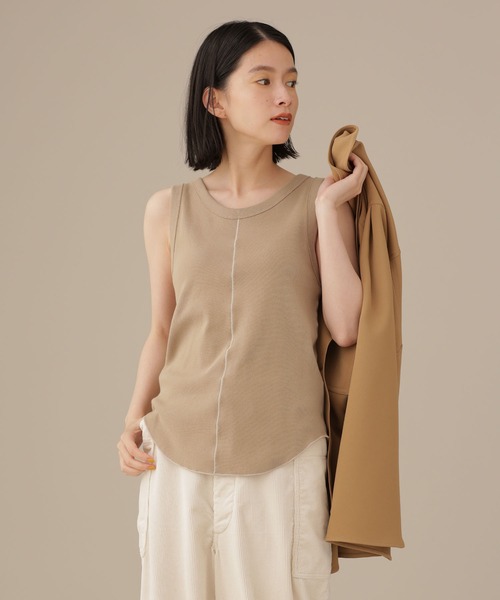 NANO universe（ナノユニバース）の「LB.03/前後2WAYフライスアメスリタンクトップ（タンクトップ・レディース・ブラック/ベージュ/カーキ・Ⅰ/Ⅱ）」の19枚目の写真