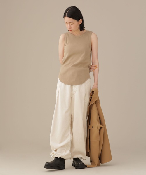 NANO universe（ナノユニバース）の「LB.03/前後2WAYフライスアメスリタンクトップ（タンクトップ・レディース・ブラック/ベージュ/カーキ・Ⅰ/Ⅱ）」の20枚目の写真