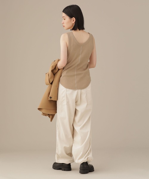 NANO universe（ナノユニバース）の「LB.03/前後2WAYフライスアメスリタンクトップ（タンクトップ・レディース・ブラック/ベージュ/カーキ・Ⅰ/Ⅱ）」の21枚目の写真