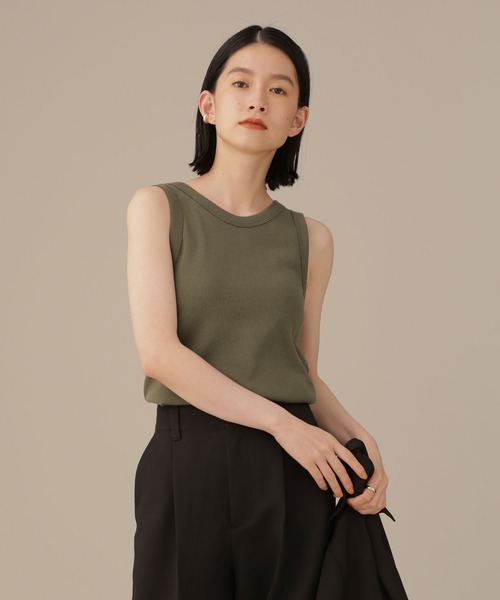 NANO universe（ナノユニバース）の「LB.03/前後2WAYフライスアメスリタンクトップ（タンクトップ・レディース・ブラック/ベージュ/カーキ・Ⅰ/Ⅱ）」の22枚目の写真