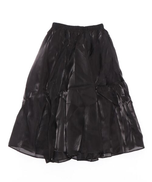 ※専用です※ EIKO・KONDO アシンメトリースカート(黒) 光沢シフォンアシンメトリースカート(BQ)（スカート）｜almo