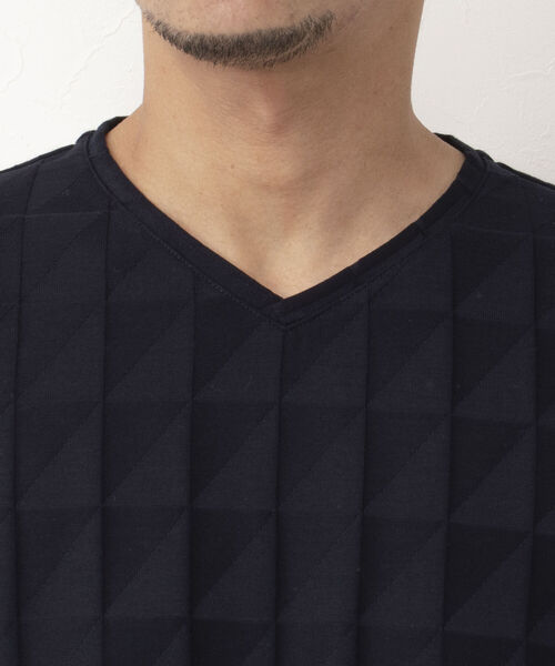 Stutostein Nolley's(シュテットシュタインノーリーズ)の「幾何学リンクスVネック長袖Tシャツ ロンT(Tシャツ/カットソー・メンズ・ホワイト/ブラック/ネイビー・L/M/S/XL)」の17枚目の写真