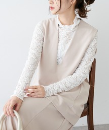 PUAL CE CIN | 【Du noir】セットアップ対応／ポンチベスト(ベスト)