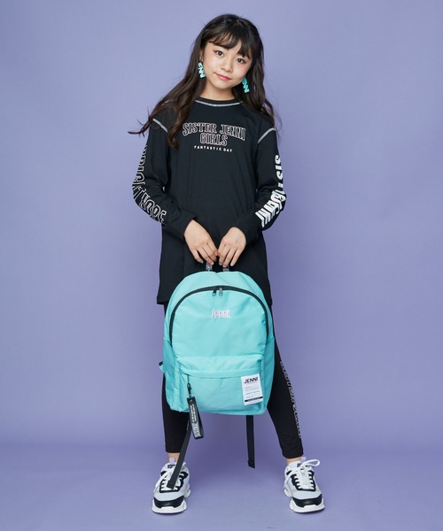 JENNI(ジェニィ)の「ストラップ付きデイリーリュック(バックパック/リュック・キッズ・ミント/ブラック/ラベンダー・F)」の15枚目の写真