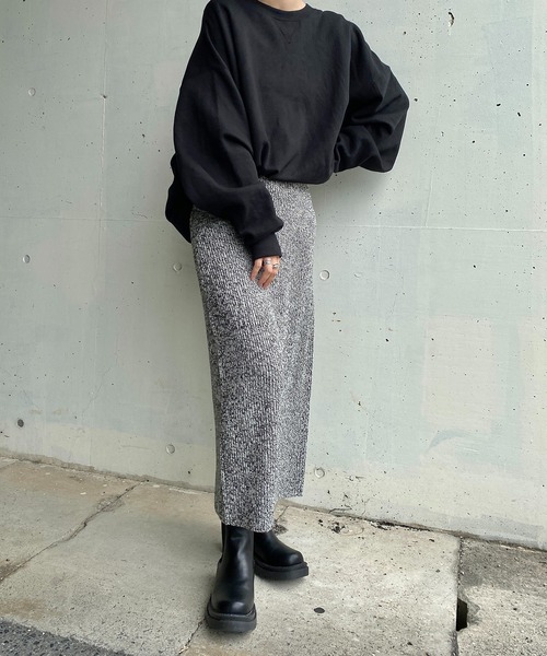 y/m by RIKA(イムバイリカ)の「バルキーミックスナロースカート(スカート・レディース・ブラック/イエロー・FREE)」の12枚目の写真