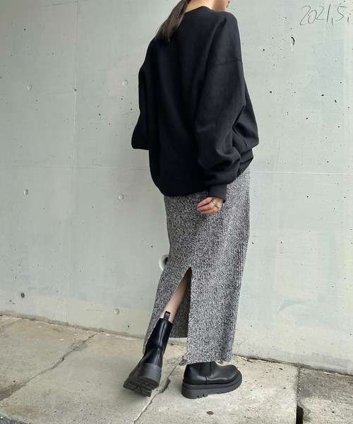 y/m by RIKA(イムバイリカ)の「バルキーミックスナロースカート(スカート・レディース・ブラック/イエロー・FREE)」の13枚目の写真