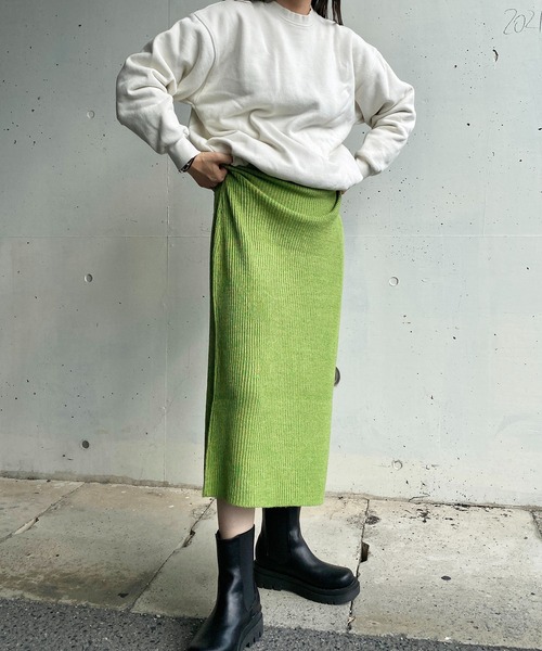 y/m by RIKA(イムバイリカ)の「バルキーミックスナロースカート(スカート・レディース・ブラック/イエロー・FREE)」の21枚目の写真