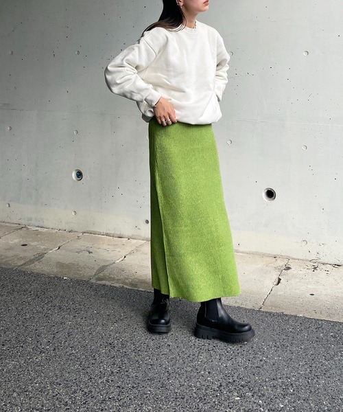 y/m by RIKA(イムバイリカ)の「バルキーミックスナロースカート(スカート・レディース・ブラック/イエロー・FREE)」の22枚目の写真