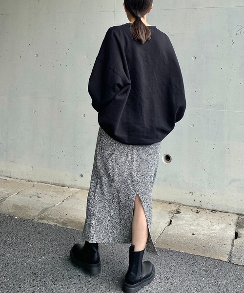 y/m by RIKA(イムバイリカ)の「バルキーミックスナロースカート(スカート・レディース・ブラック/イエロー・FREE)」の15枚目の写真