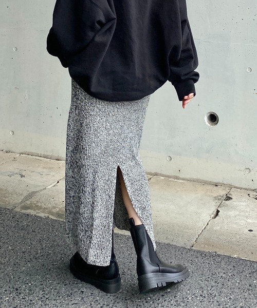 y/m by RIKA(イムバイリカ)の「バルキーミックスナロースカート(スカート・レディース・ブラック/イエロー・FREE)」の16枚目の写真