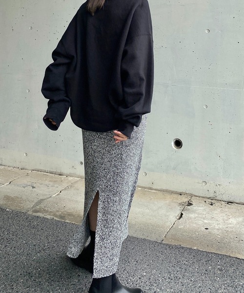 y/m by RIKA(イムバイリカ)の「バルキーミックスナロースカート(スカート・レディース・ブラック/イエロー・FREE)」の17枚目の写真