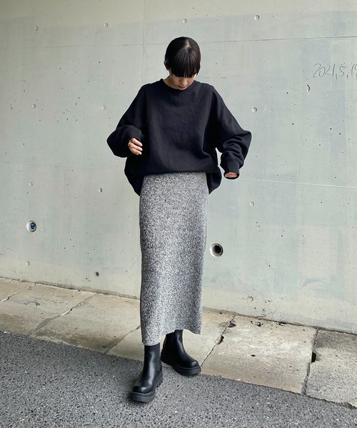 y/m by RIKA(イムバイリカ)の「バルキーミックスナロースカート(スカート・レディース・ブラック/イエロー・FREE)」の3枚目の写真