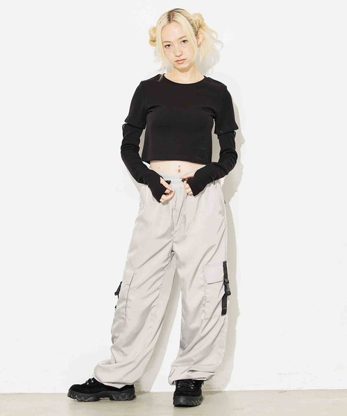 X-girl（エックスガール）の「6POCKET LOUNGE PANTS（その他パンツ・レディース・グレー/ブルー/ブラック・S/M）」の13枚目の写真