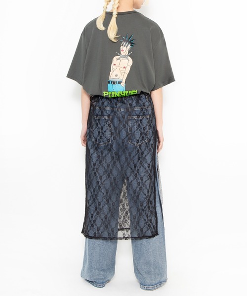 PUNYUS(プニュズ)の「デニムバギーパンツ(デニムパンツ・レディース・ライトインディゴブルー/ブラック・1/2/3/4)」の20枚目の写真