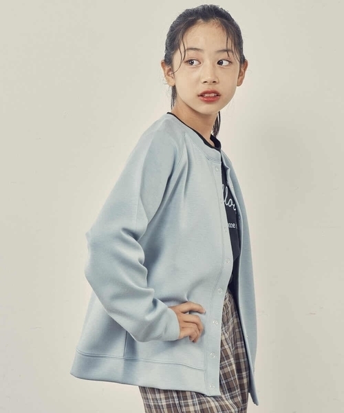 a.v.v（アーヴェヴェ）の「[100-130]ドットボタンダンボールカーディガン（カーディガン/ボレロ・キッズ・ライトブルー/ライトピンク・100/110/120/130）」の5枚目の写真