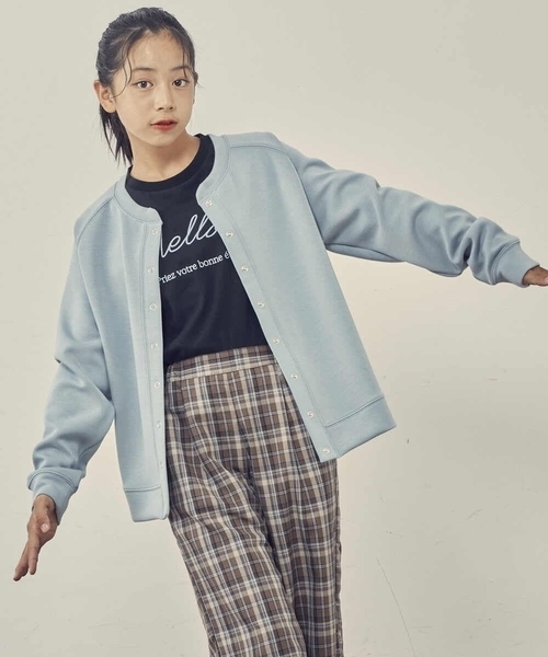 a.v.v（アーヴェヴェ）の「[100-130]ドットボタンダンボールカーディガン（カーディガン/ボレロ・キッズ・ライトブルー/ライトピンク・100/110/120/130）」の6枚目の写真