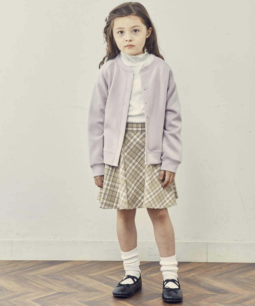 a.v.v（アーヴェヴェ）の「[100-130]ドットボタンダンボールカーディガン（カーディガン/ボレロ・キッズ・ライトブルー/ライトピンク・100/110/120/130）」の7枚目の写真