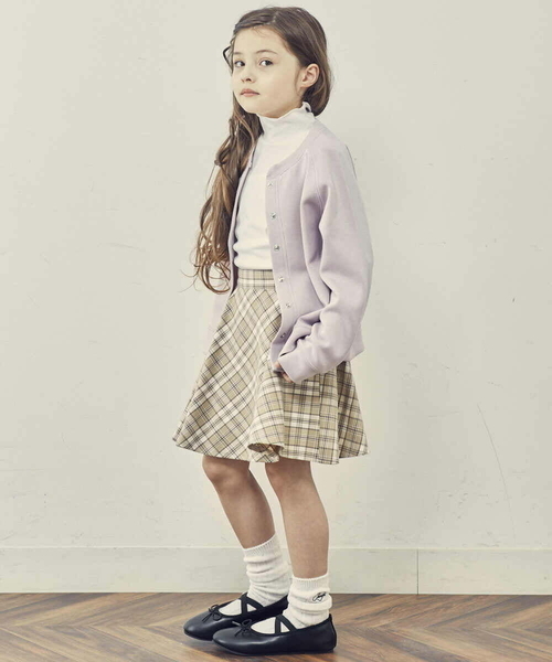 a.v.v（アーヴェヴェ）の「[100-130]ドットボタンダンボールカーディガン（カーディガン/ボレロ・キッズ・ライトブルー/ライトピンク・100/110/120/130）」の9枚目の写真