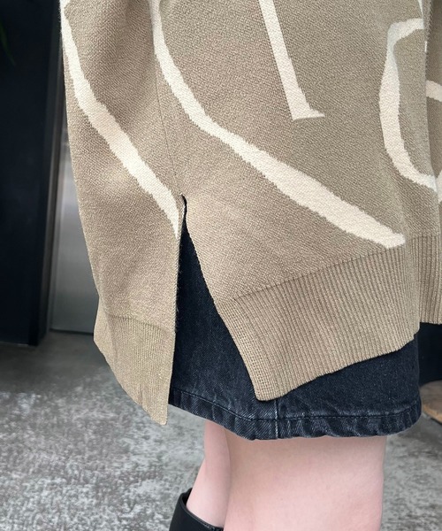 CAPRICIEUX LE'MAGE(カプリシューレマージュ)の「ラインジャガードカーディガン(カーディガン/ボレロ・レディース・チャコールグレー/ベージュ/ライトベージュ・FREE)」の16枚目の写真