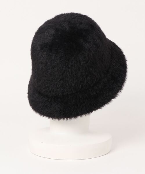 無（ム）の「エコファーサーモバケットハット（ハット・レディース・ブラック/アイボリー/モカ・FREE）」の4枚目の写真