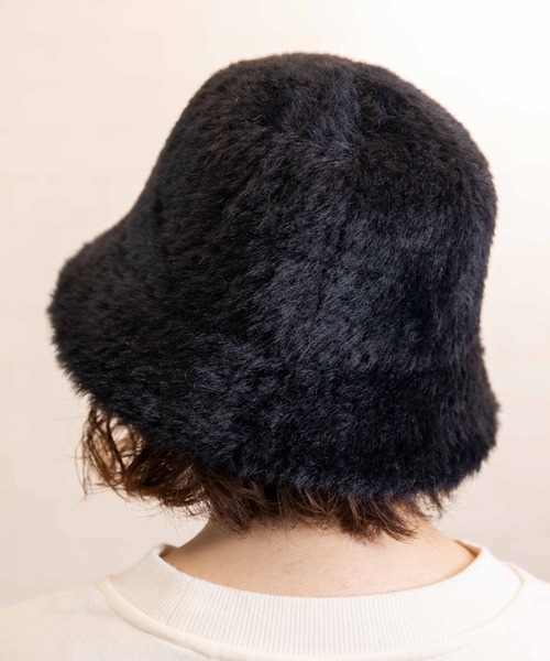 無（ム）の「エコファーサーモバケットハット（ハット・レディース・ブラック/アイボリー/モカ・FREE）」の8枚目の写真