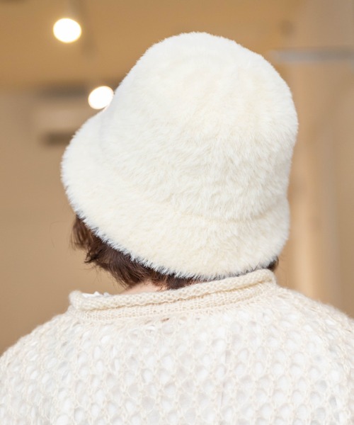 無（ム）の「エコファーサーモバケットハット（ハット・レディース・ブラック/アイボリー/モカ・FREE）」の15枚目の写真