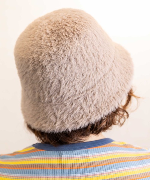 無（ム）の「エコファーサーモバケットハット（ハット・レディース・ブラック/アイボリー/モカ・FREE）」の20枚目の写真