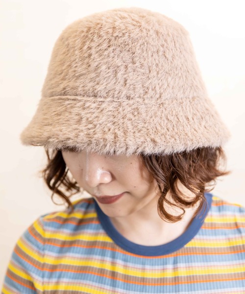 無（ム）の「エコファーサーモバケットハット（ハット・レディース・ブラック/アイボリー/モカ・FREE）」の21枚目の写真