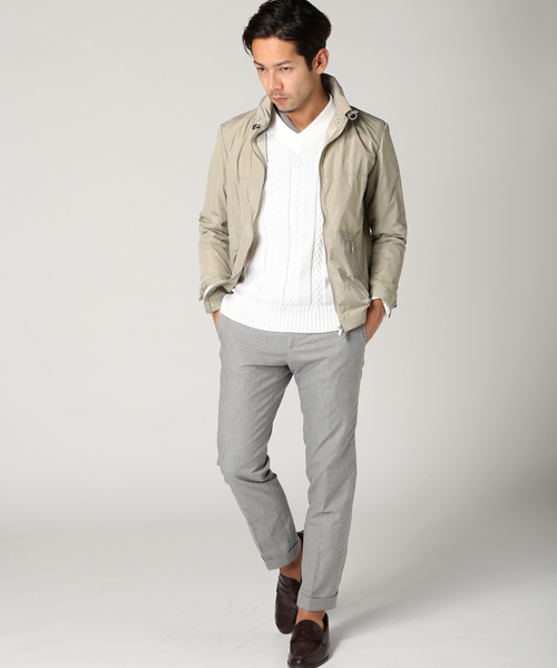 EDIFICE（エディフィス）の「◇コウミツタフタ フードブルゾン（ブルゾン・メンズ・ベージュ/ネイビー/レッド/グリーン・48/46/44/50）」の22枚目の写真