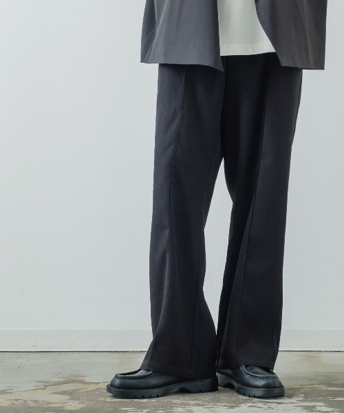 improves(インプローブス)の「【improves】スーツ生地 ワイド スラックス パンツ(スラックス・メンズ・ブラック/ブラウン/グレー・MEDIUM/LARGE)」の4枚目の写真