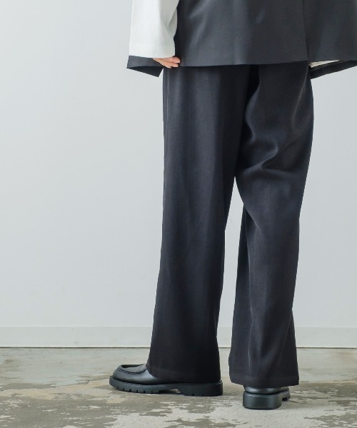 improves(インプローブス)の「【improves】スーツ生地 ワイド スラックス パンツ(スラックス・メンズ・ブラック/ブラウン/グレー・MEDIUM/LARGE)」の6枚目の写真