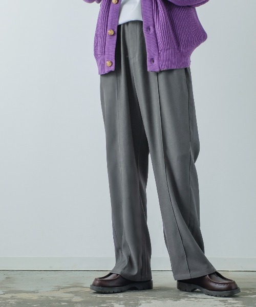 improves(インプローブス)の「【improves】スーツ生地 ワイド スラックス パンツ(スラックス・メンズ・ブラック/ブラウン/グレー・MEDIUM/LARGE)」の9枚目の写真